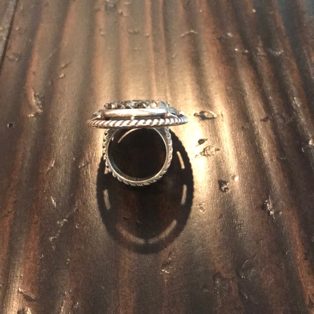 Fancy Bling Silver Ring. Size 7. - image 5